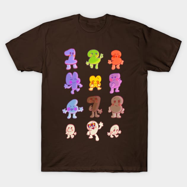 BFB All Numbers Algebraliens Pack T-Shirt by MsBonnie